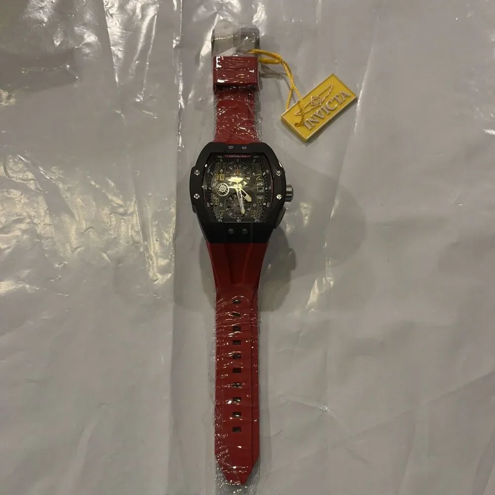 Invicta Racing Gridlock Men's Watch - 47mm, Black Red Band 48338